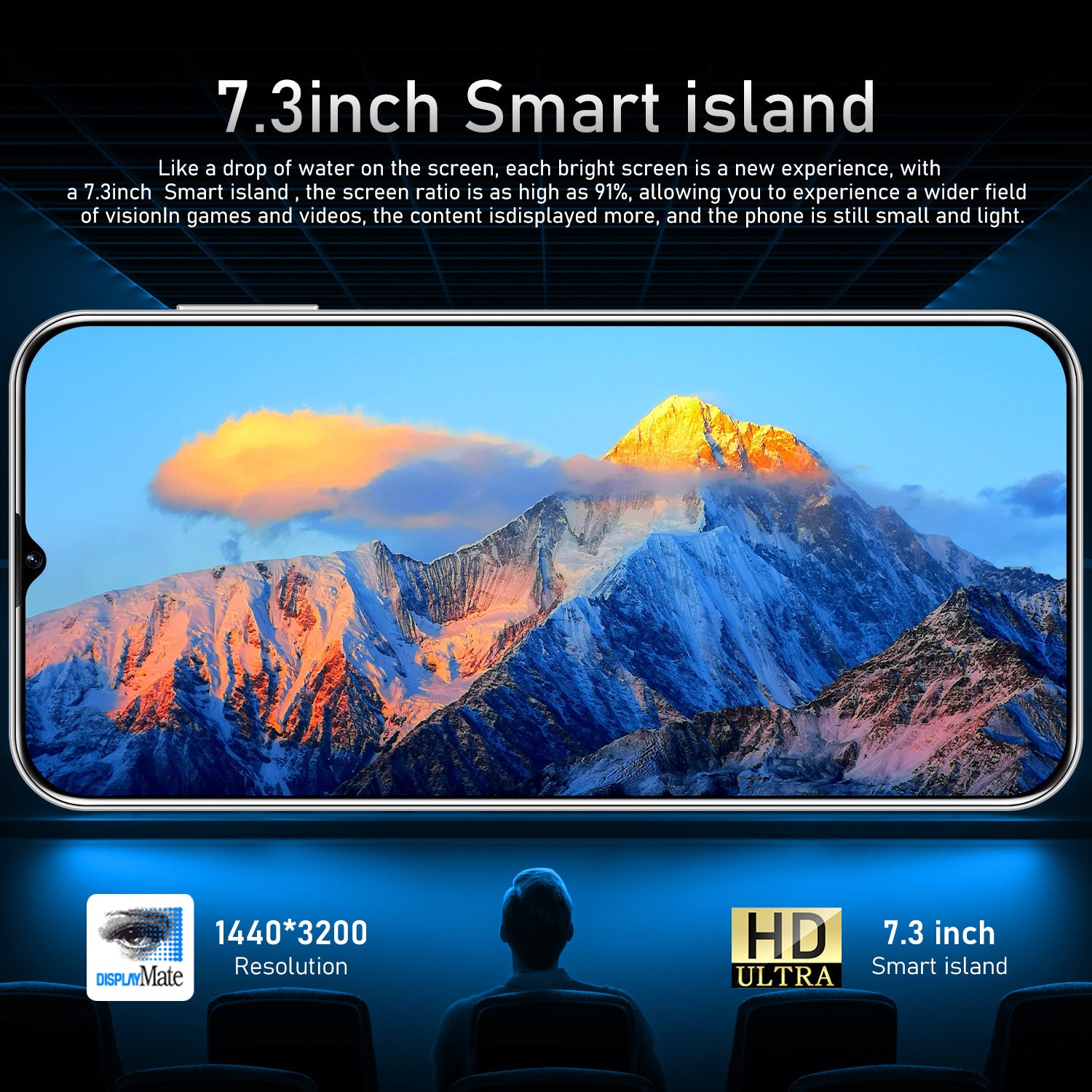 New Mobile Phone M6 Pro Large Screen7.3Inch16+1T Low Price Spot Wholesale Smartphones(Popular)