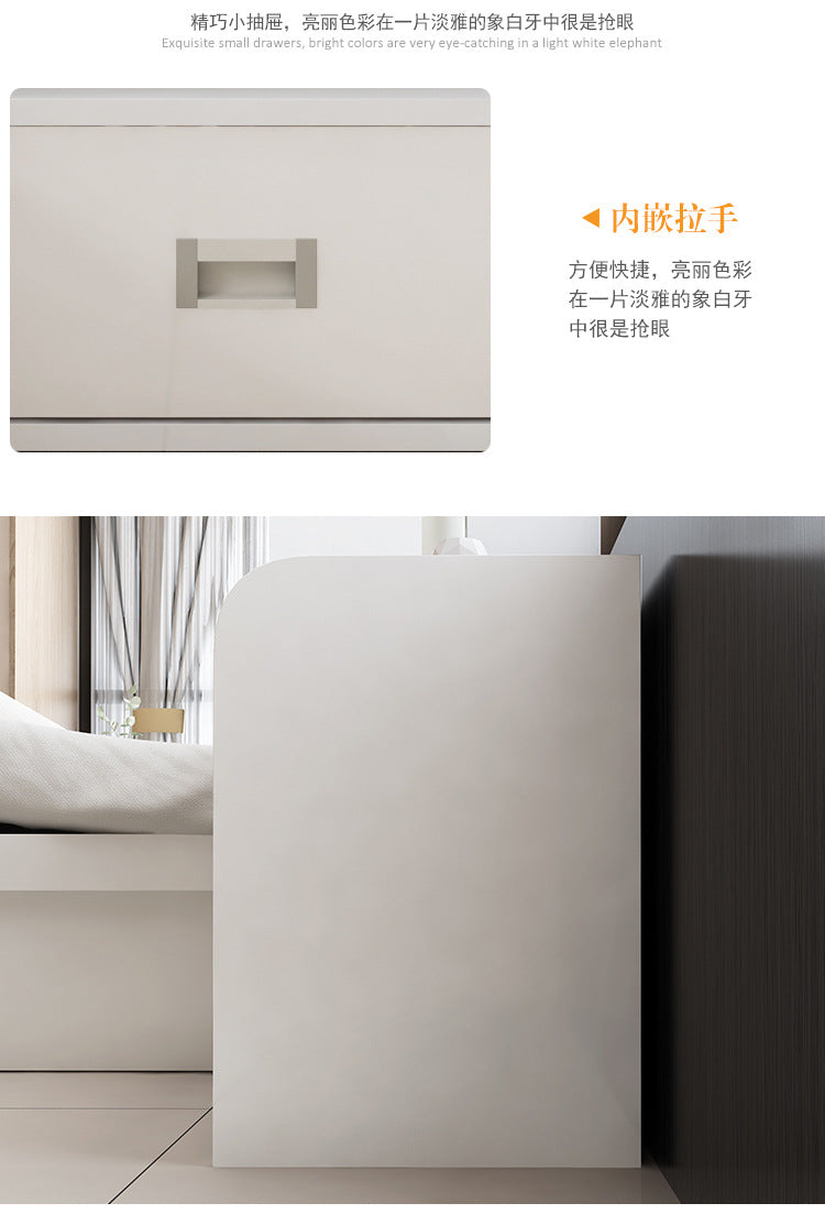 Economical Simple Modern Mini Cabinet Bedroom Bedside Storage Cabinet with Drawers Panel Bedside Table