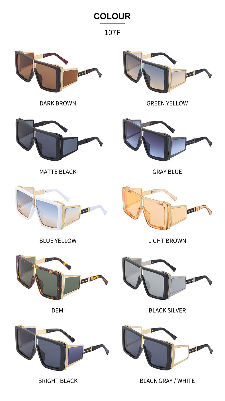 New Steampunk Style Sun Protection Sunglasses for Women, Full Coverage, Men's Trendy European and American Wholesale