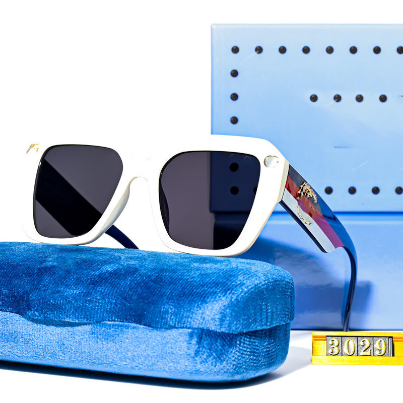 Ancient Style European and American Design ins Trendy Square Frame Sunglasses for Women, Celebrity Style, Fashionable Acetate Sunglasses for Men3029