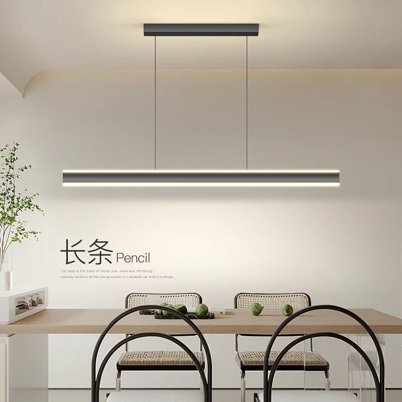 Modern Minimalist Creative Long Dining Table Minimalist Bar Counter Linear Restaurant Pendant Light Dining Room Zhongshan Lighting New Model
