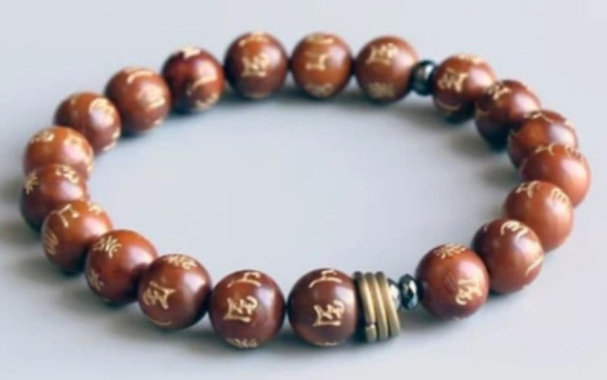 108Pink Quartz Bracelet Lotus Pendant Necklace Bracelet Buddhist Bead Necklace Factory Direct Sale