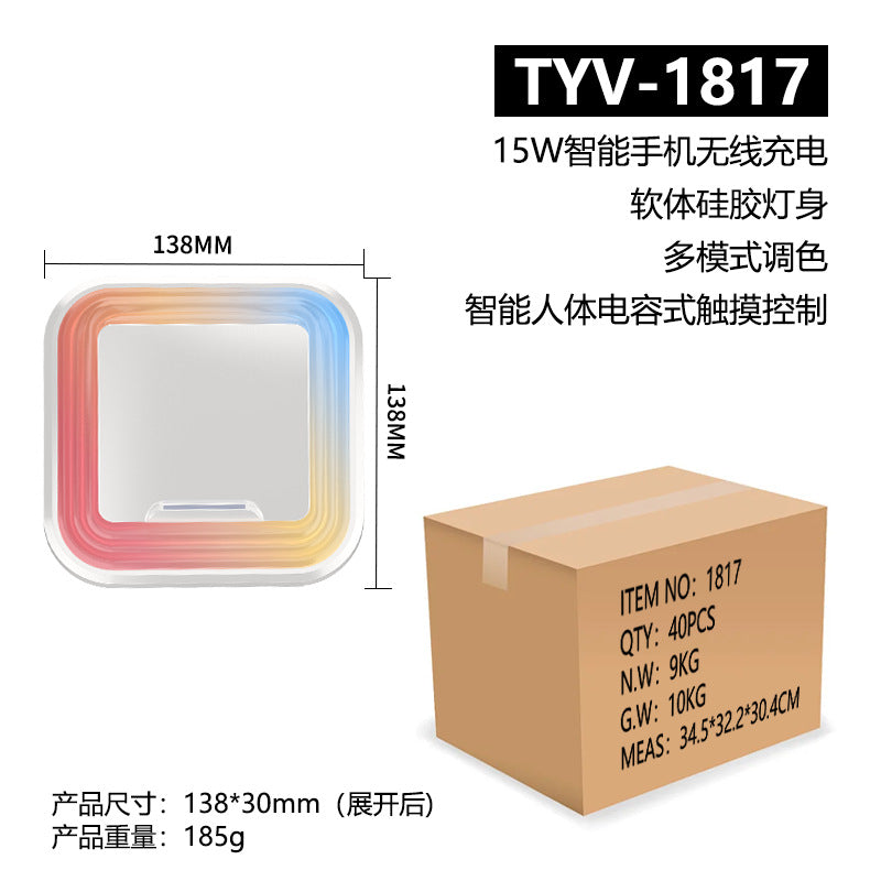 Creative Gift Bedroom Portable Folding USB Night Light LED Rechargeable Eye Protection Desk Lamp Reading Wireless Charging Night Light