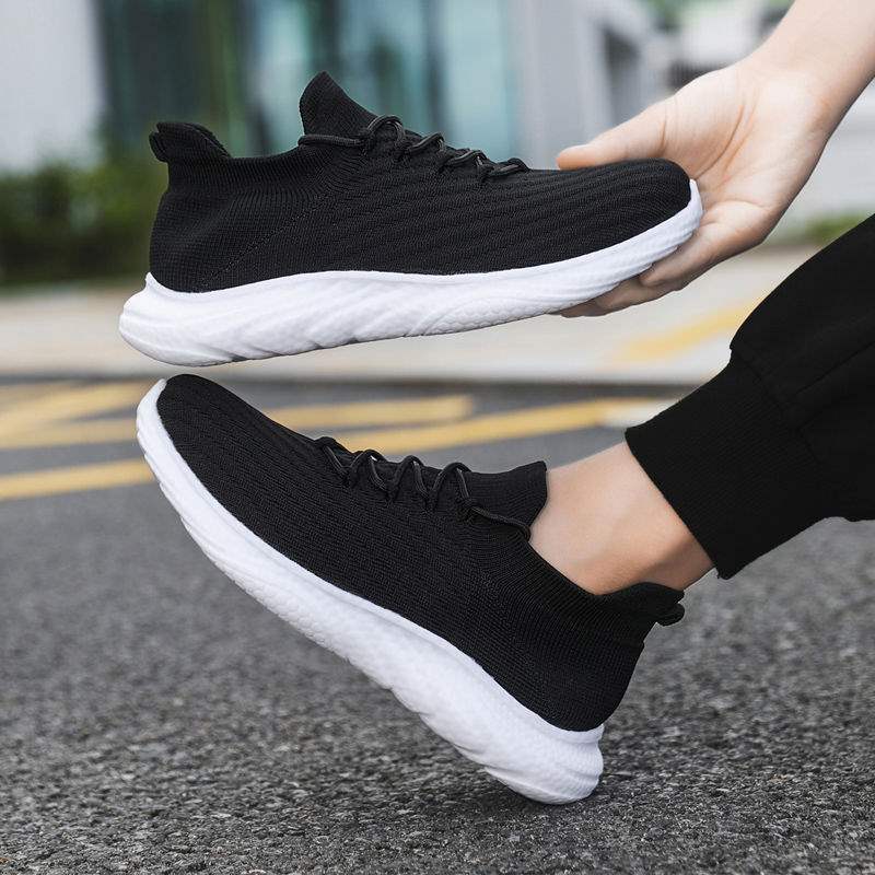 Summer Breathable Sports Versatile Popcorn Flyknit Summer Casual Mesh Sneakers Sports Shoes Student Running Shoes