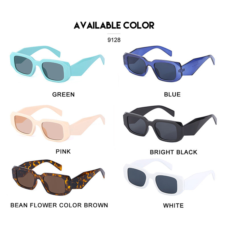 Irregular Square Frame Sunglasses for Women Trendy European and American Fashion Small Frame Wide Leg Sunglasses UV Protection sunglasses