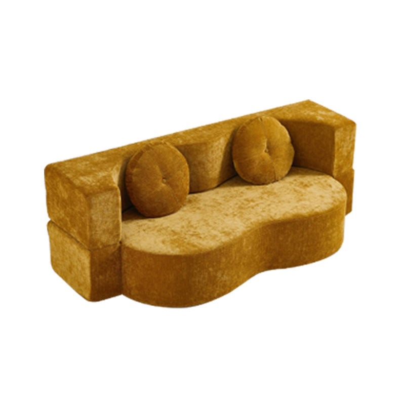 Whole Container Wholesale Vacuum Roll Pack Sofa Curved Modern Minimalist Minimalist Style Irregular Folding Compression Sofa Bed Shipping and tax not included