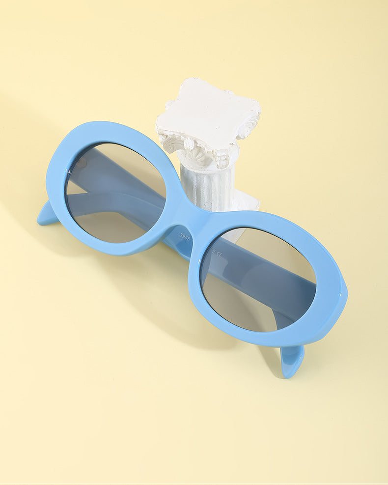 Fashion Round Frame Sunglasses for Women Trendy European and American Style ins Small frame sunglasses for women outdoor sun protection glasses shades