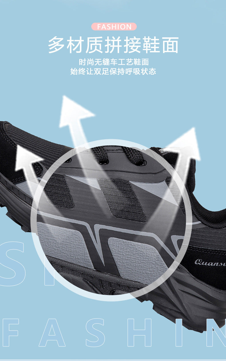 Breathable Casual Versatile Sneakers2024Autumn New Anti-Slip Running Shoes for Teenagers Lightweight Shock-Absorbing Trendy Shoes