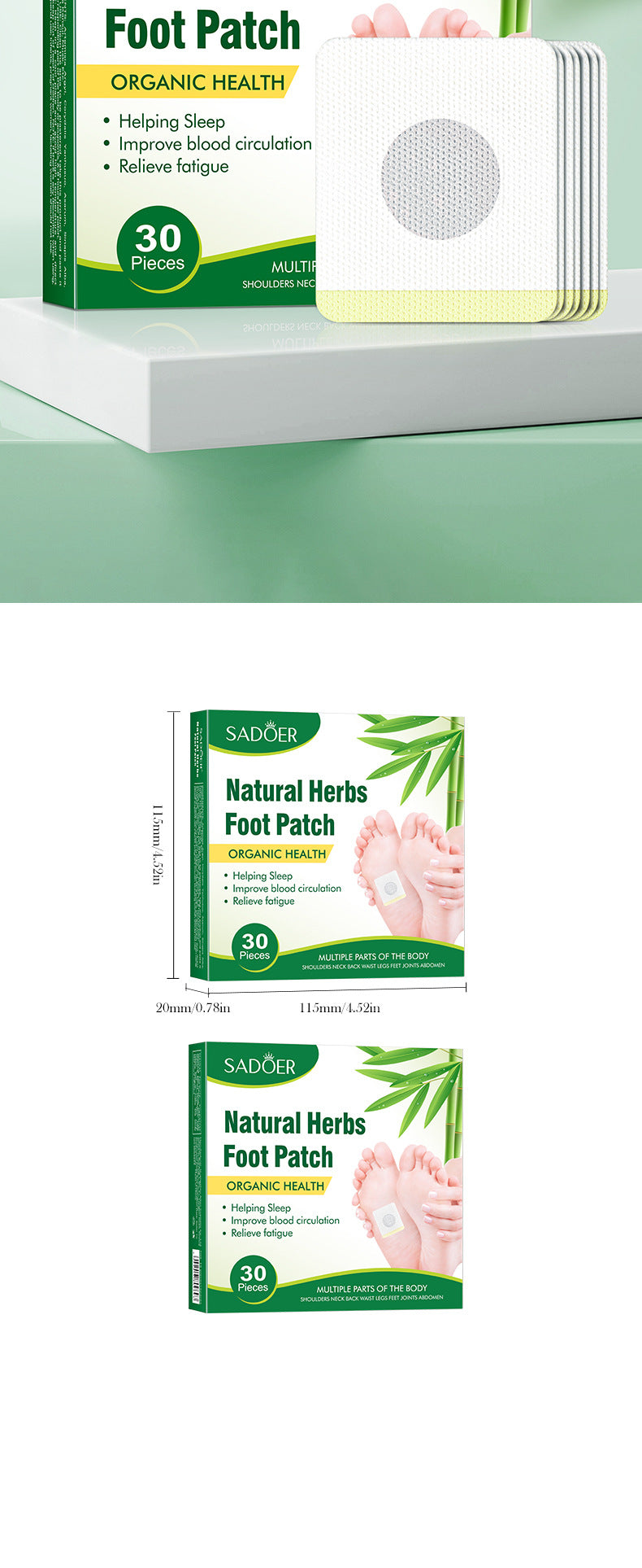 Cross-border Herbal Foot Acupoint Patch Help Sleep Body Soothing Acupoint Patch Export Manufacturer Wholesale
