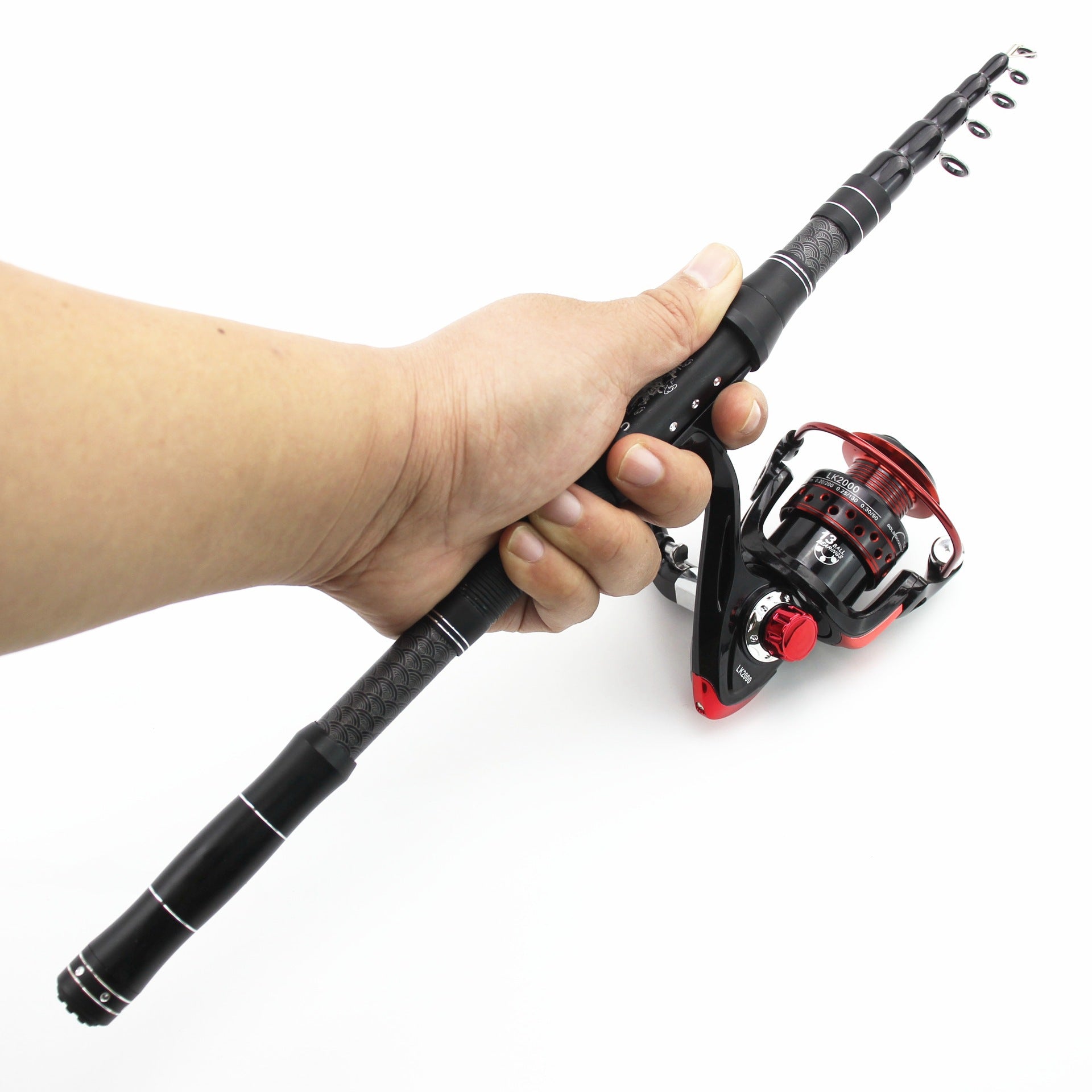 2.1Miluya Rod Set Ultra Short Telescopic Fishing Rod Spinning Reel Combo Amazon FBA Overseas Warehouse Fishing Gear