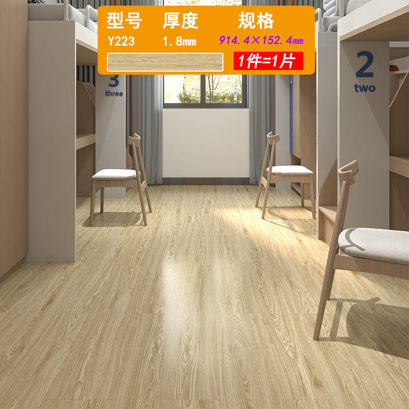 PVC Plastic Floor Stickers Self-Adhesive Wood Grain Cement Floor Stickers Special for Bedroom Waterproof Non-Slip Floor Renovation Chinese Style