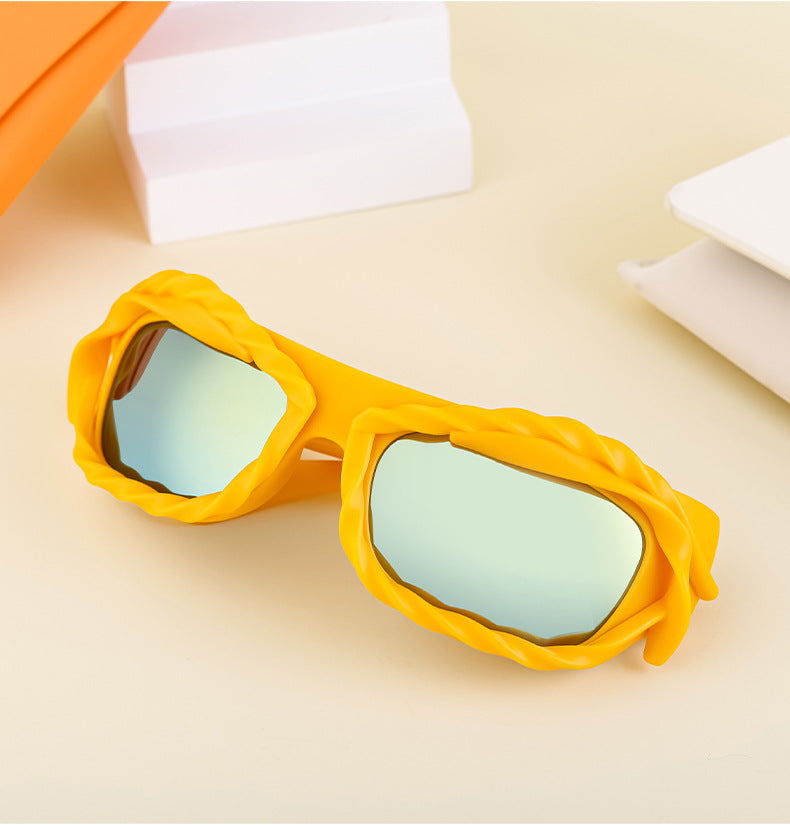 New Y2K Irregular Sunglasses for Women, Cycling Lace Sunglasses, Women's European and American Style Performance Glasses sunglasses