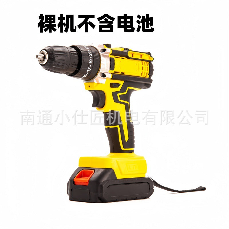 One Battery One Charger Cross-Border Export Model Multi-Functional Cordless Drill Household Brushless Rechargeable Drill Electric Screwdriver