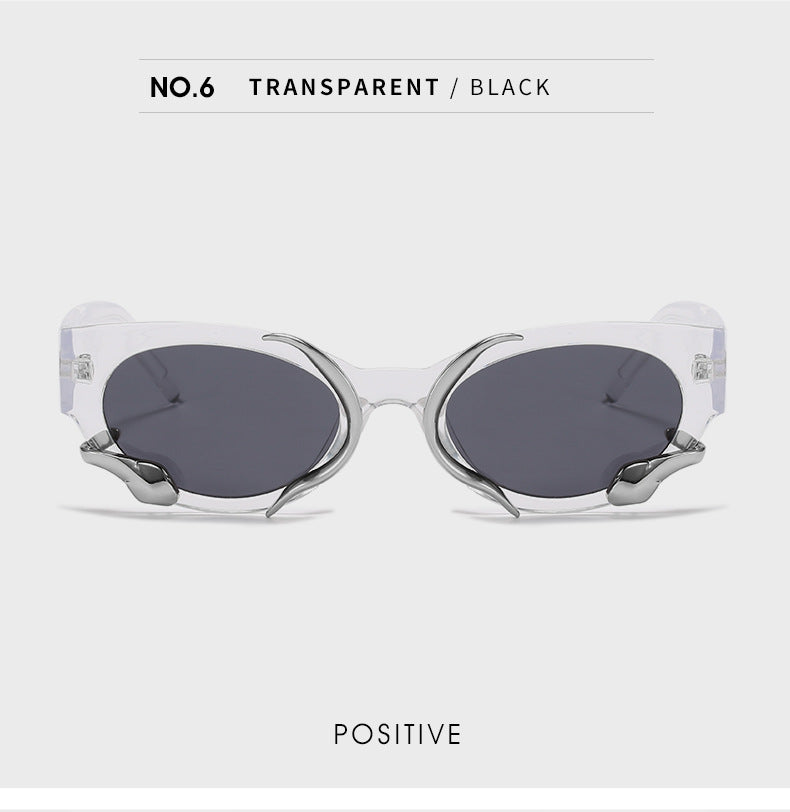 gm Same Style Women's Sunglasses Snake Small Frame Sunglasses High-End Steampunk Cat Eye Glasses shades