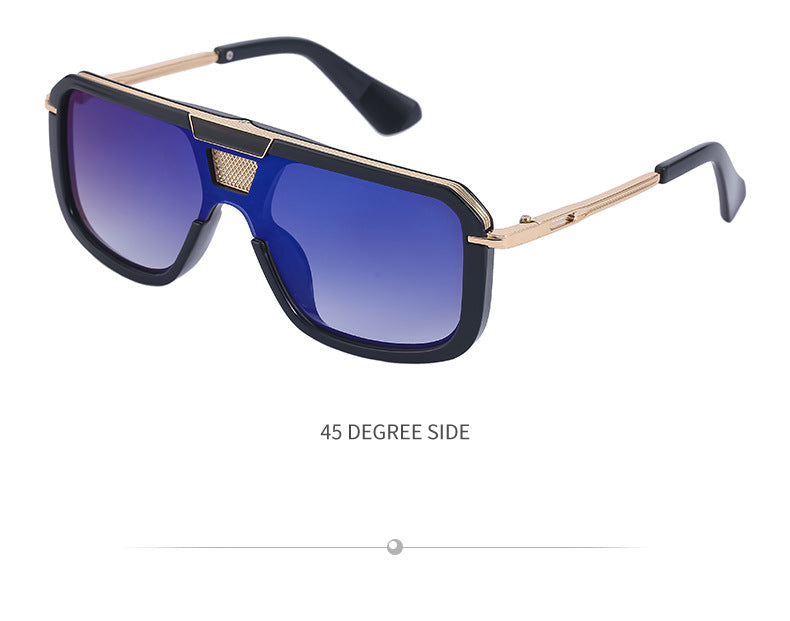 New Retro Square Frame Sunglasses for Men, European and American Style Large Frame Sunglasses for Women, Trendy Wholesale Sun Protection Sunglasses