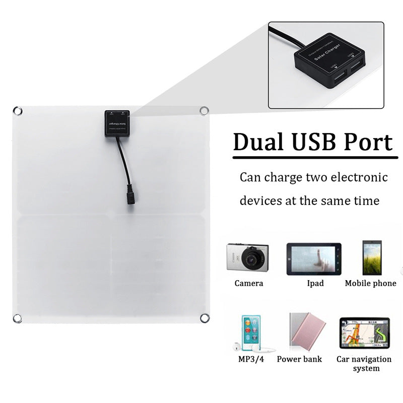 Solar panel lightweight portable semi-flexible solar panel DC Solar charger includes solar controller