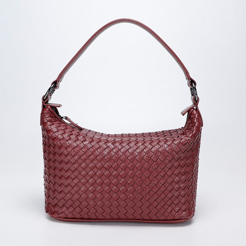 New Simple Basket Bag for Women, Single Shoulder Bag, Underarm Bag, Versatile Handwoven Design, Large Capacity Women's Bag