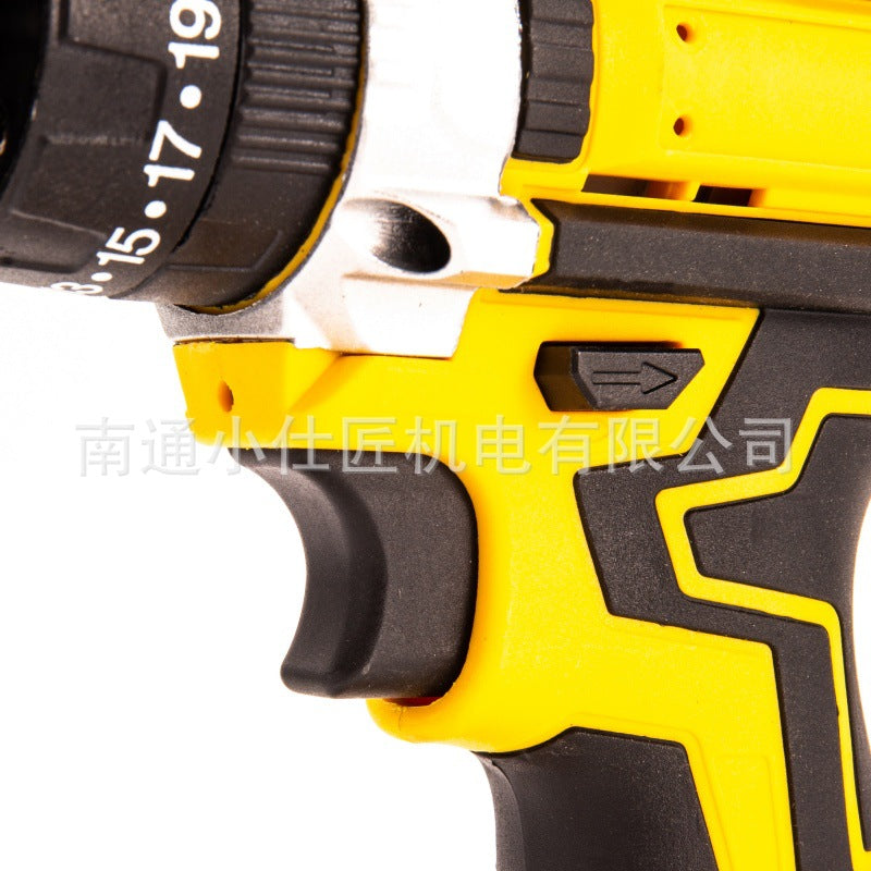 Cross-Border New Model Export Electric Tool Brushless Hand Drill Dual-Speed Impact Electric Screwdriver Set Small Steel Cannon