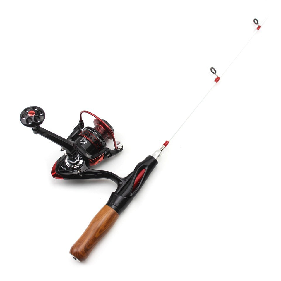 One Piece Ice Fishing Rod Winter Fishing Rod Shrimp Rod Raft Rod Boat Rod Fishing Rod Spinning Reel Fishing Gear Set