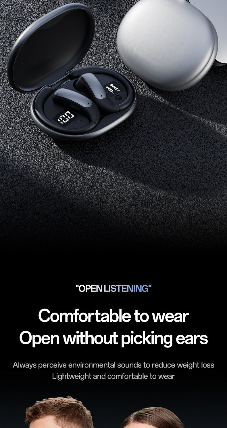 Popular M134Digital Display Ear-Hook Headphones Private Model High Appearance Long Battery Life Wireless Bluetooth Headphones