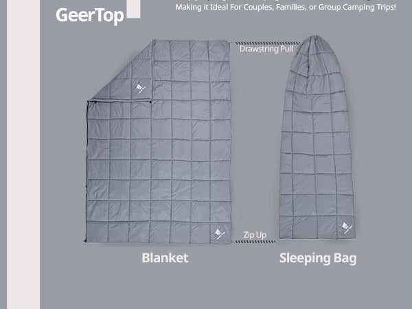 Adult Camping Sleeping Bag Blanket Winter Camping Travel Down Quilt Home Ultra-light Nap Warm Blanket