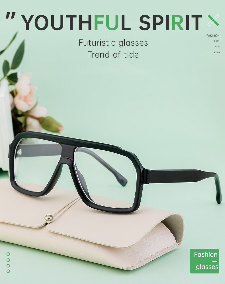 European and American Fashion Square Frame Sunglasses for Men Driving Special Propionic Acid Insert Pin Temple Sunglasses Men's Glasses shades