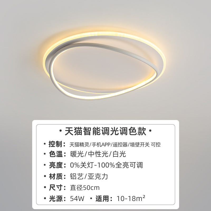 Nordic Light Luxury Bedroom Lamp LED Ceiling lamp for master bedroom, study room, dining room, simple modern oval light fixture