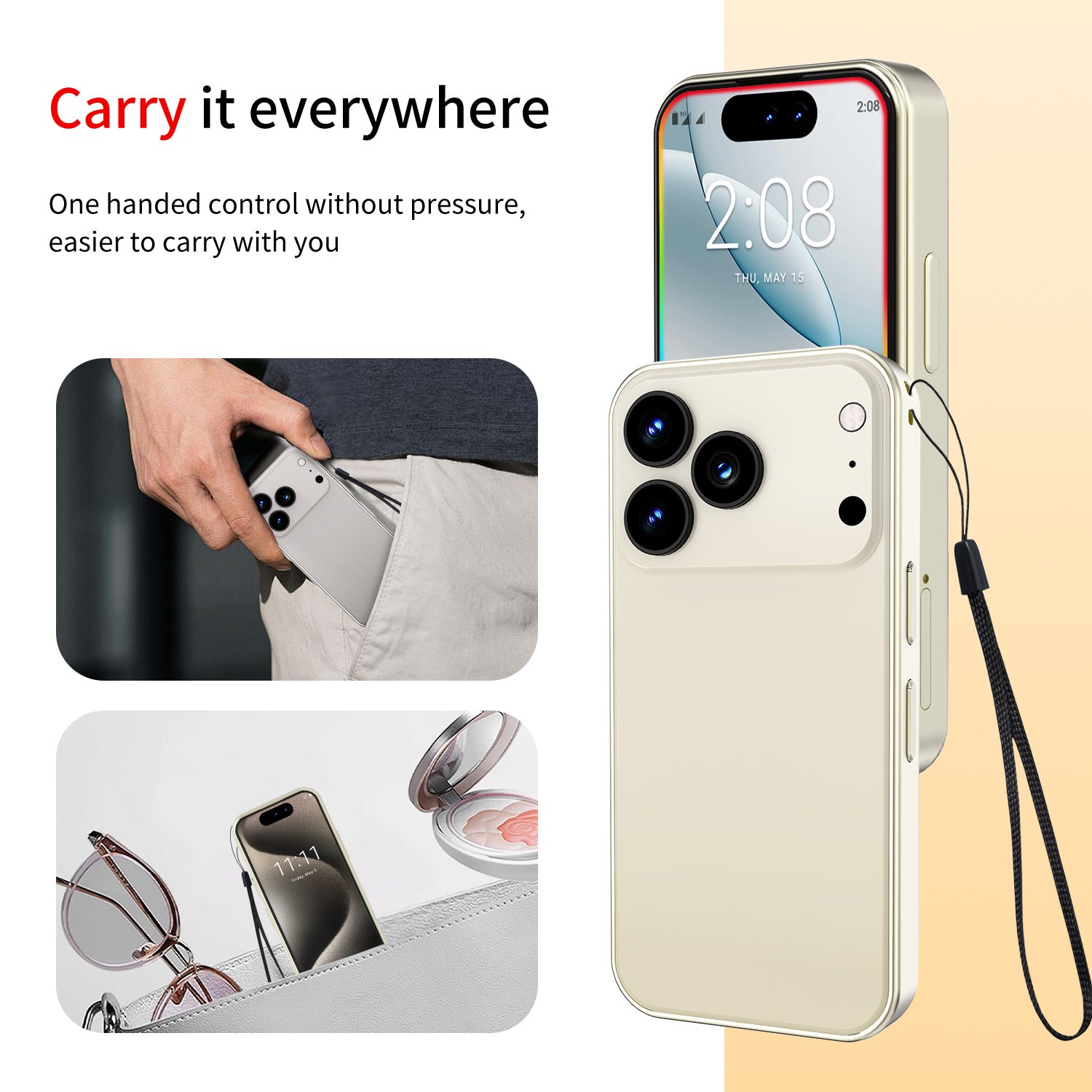 Mini Small Phone XSI17promax Mobile Phone 3.5Inch Mini Mini Smart Small Phone Hot Sale