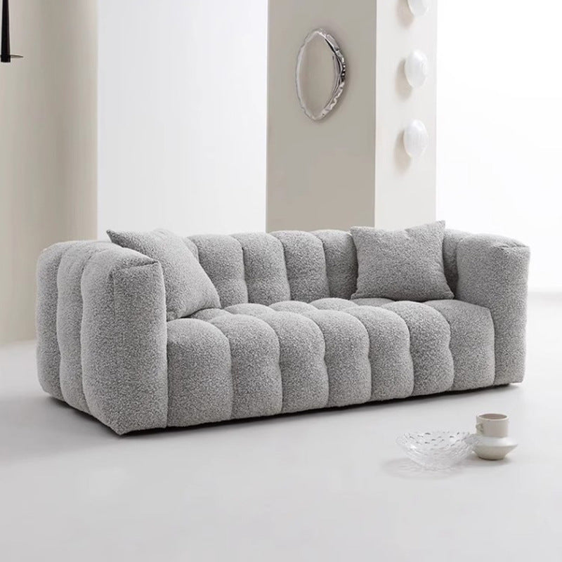 Wabi-Sabi Style Compression Sofa Fabric Sofa Teddy Lamb Wool Cream Series Marshmallow Sofa Shipping and tax not included