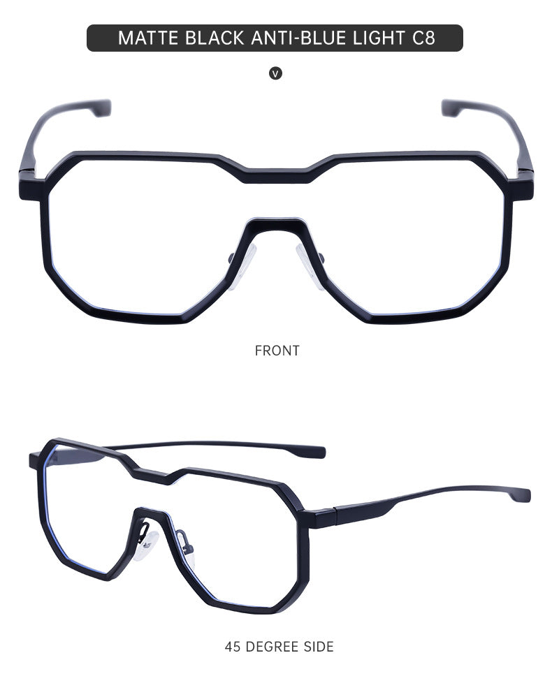 Irregular Steampunk Style Sunglasses European and American Metal Full Frame Integrated Sunglasses for Men Driving Glasses Wholesale