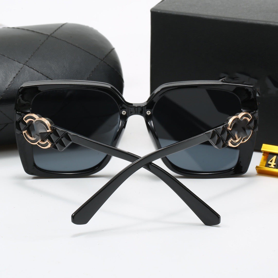 Xiangjia New Large Frame Glasses Fashion Trend Street Style Sunglasses Outdoor Travel UV Protection Sunglasses