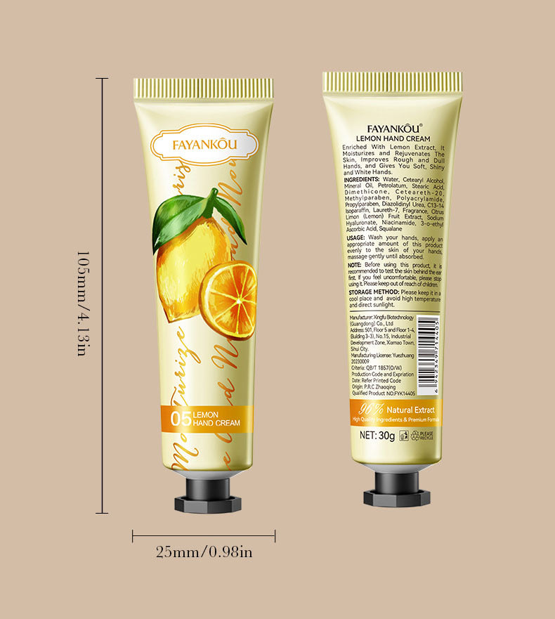 Full English Plant and Fruit Hand Cream FAYANKOU Moisturizing Autumn and Winter Anti-Dry Crack Hand Cream  Foreign Trade Wholesale