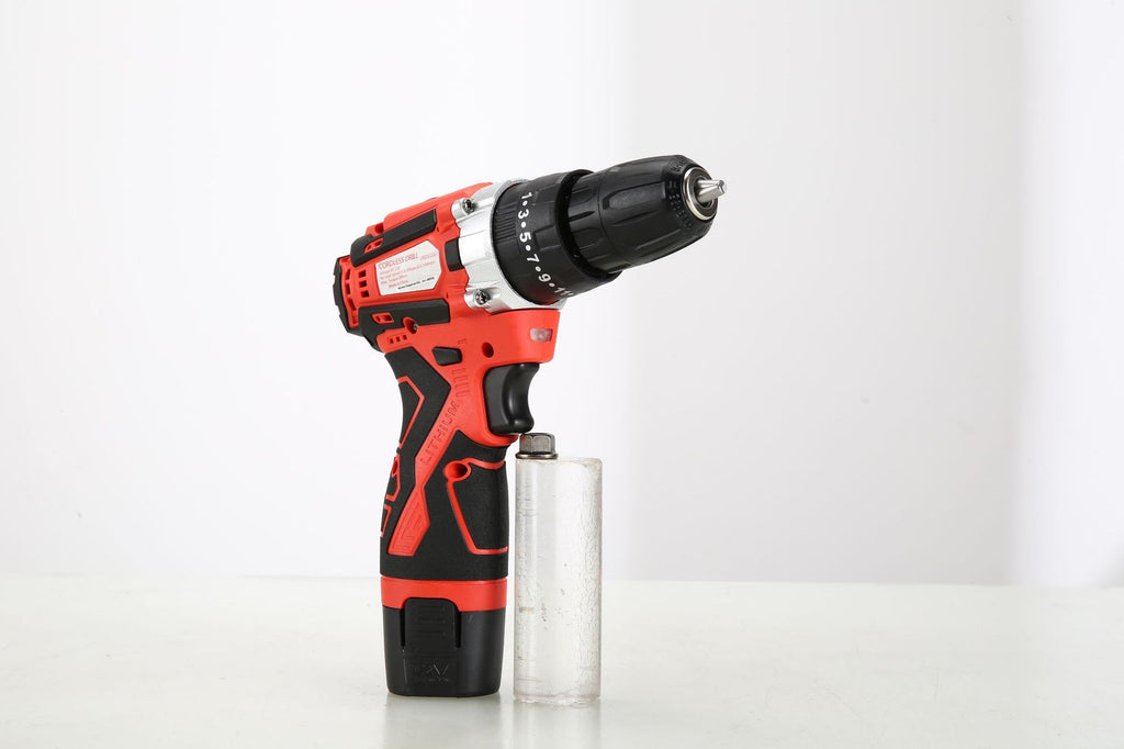Dual-Speed Brushless Lithium Drill with Battery Level Indicator, Rechargeable Multi-Function Household Electric Screwdriver Tool, Pistol Drill