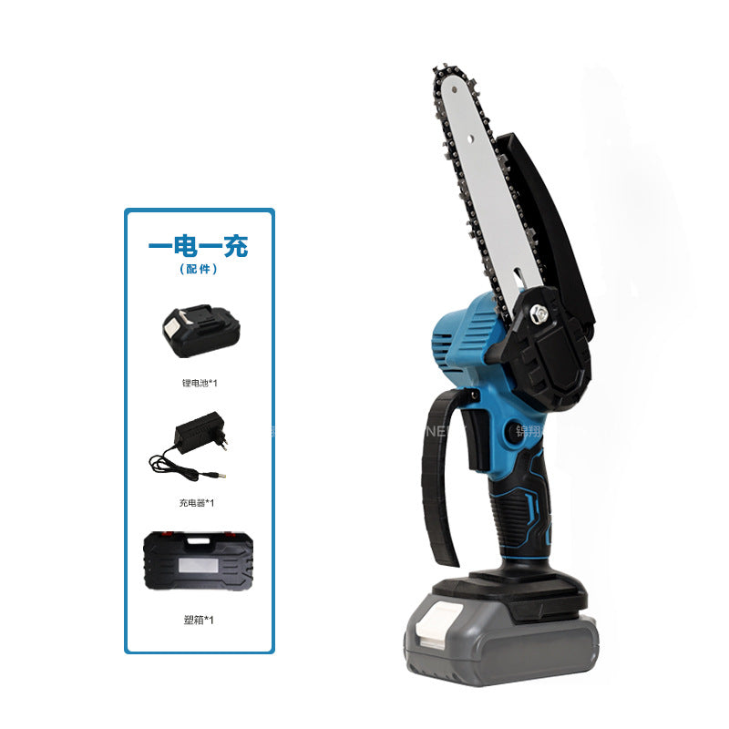 Garden Cordless Mini Chainsaw Garden Logging Electric Saw Lithium Battery4/61-inch Mini Saw Single Handheld Electric Chain Saw