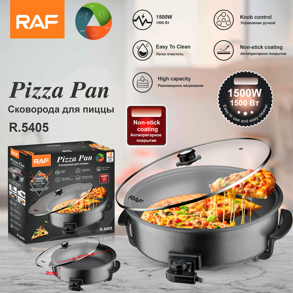 RAF European Standard Household Multifunctional Pizza Maker Multifunctional All-in-One Electric Frying Pan Electric Hot Pot Non-Stick Electric Hot Pot