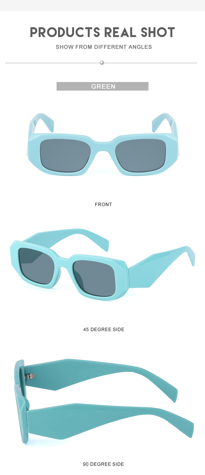 Irregular Square Frame Sunglasses for Women Trendy European and American Fashion Small Frame Wide Leg Sunglasses UV Protection sunglasses