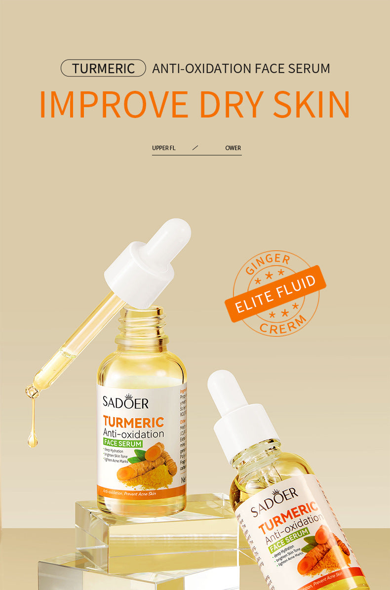 Full English Turmeric Skincare Set SADOER Cleansing, moisturizing, hydrating five-piece set for  foreign trade wholesale