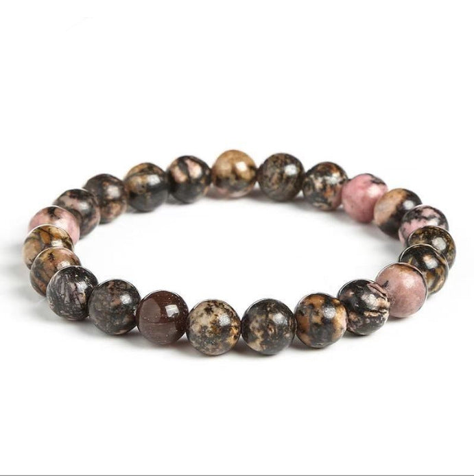 Tiger Eye Stone Double Row Bracelet Natural Stone Beaded Lucky Tree Pendant Bracelet Woven Double Layer Beaded Crystal Bracelet