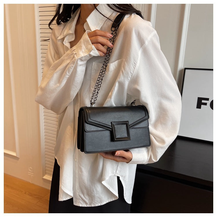 Niche Design Crossbody Bag for Women2024New Trendy Spring Fashion Quilted Chain Bag Textured Single Shoulder Small Square Bag