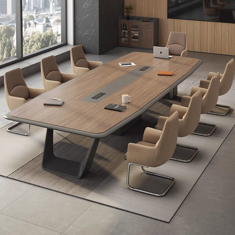 Office Conference Table Long Table Simple Modern Long Strip Table Conference Room Table and Chair Set Lacquered Large Employee Training Table