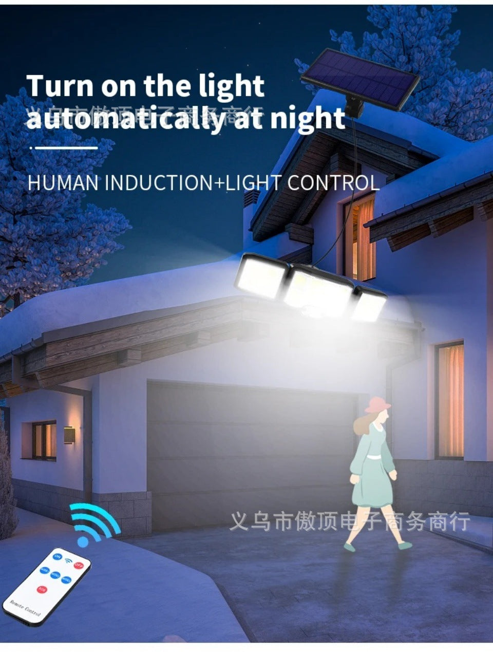 Solar Light Outdoor Waterproof Wall Light LED Split Sensor Light Motion Sensor Light Courtyard Light Garden Lamp