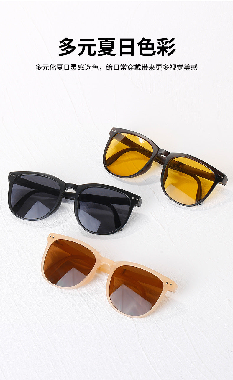 New Fashion Foldable Sunglasses for Women UV Protection Polarized Sunglasses Trendy Portable Full Frame Sun Glasses