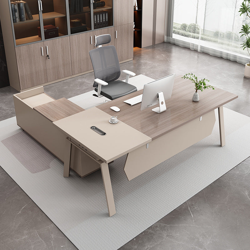 Office Desk Boss Desk and Chair Set Manager Supervisor Light Luxury High-End Office Desk and Chair Set Executive Office Desk