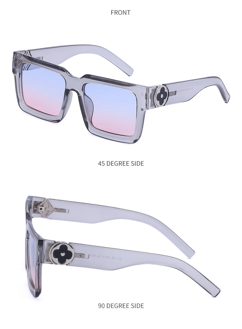 20252024 New Rich Man Sunglasses Men Trendy High-end Square Frame Sunglasses Men Glasses sunglass