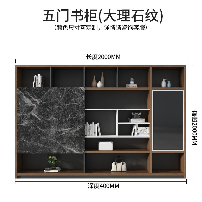 File Cabinet High Cabinet Wooden Simple Modern Archive Cabinet Document Cabinet Storage Cabinet Bookcase with Lock Office Cabinet