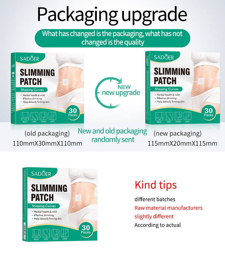 Full English Slimming Body Shaping Navel Patch SADOER Shaping, Consuming, Firming, Lightweight  Wholesale