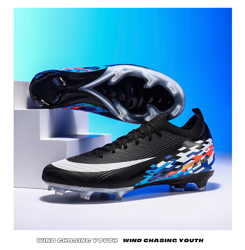 New Large Size Long Spike Football Shoes Low Top Youth Competition Training Student Football Sports Shoes