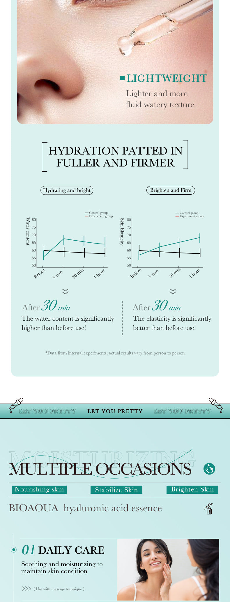 BIOAOUA Essence Series Hydrating and Nourishing Vitamins C Essence  Foreign Trade Factory Direct Sales