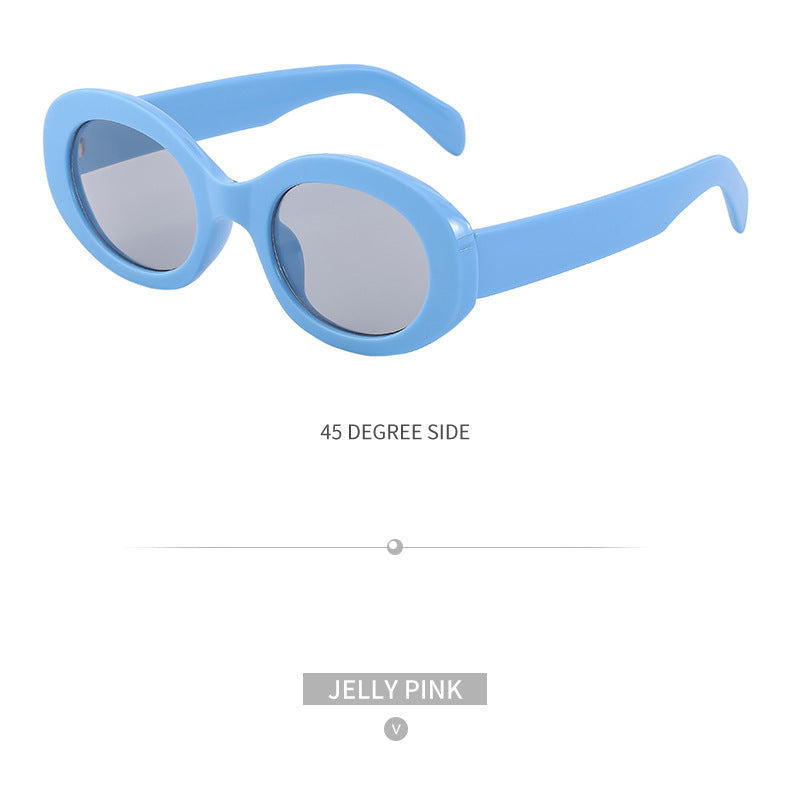 Fashion Round Frame Sunglasses for Women Trendy European and American Style ins Small frame sunglasses for women outdoor sun protection glasses shades