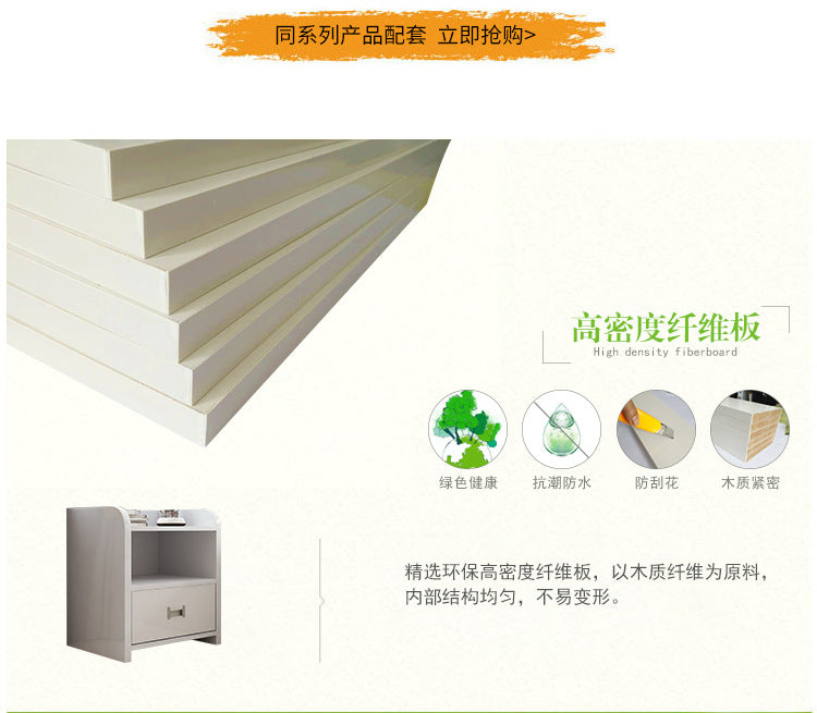 Economical Simple Modern Mini Cabinet Bedroom Bedside Storage Cabinet with Drawers Panel Bedside Table